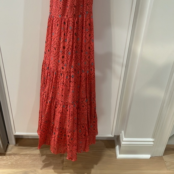 Ulla Johnson Karima Metallic Cutout Maxi Dress in Hibiscus - Picture 4 of 7